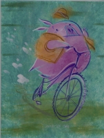 Pig on a Bike by Scott Morse Comic Art
